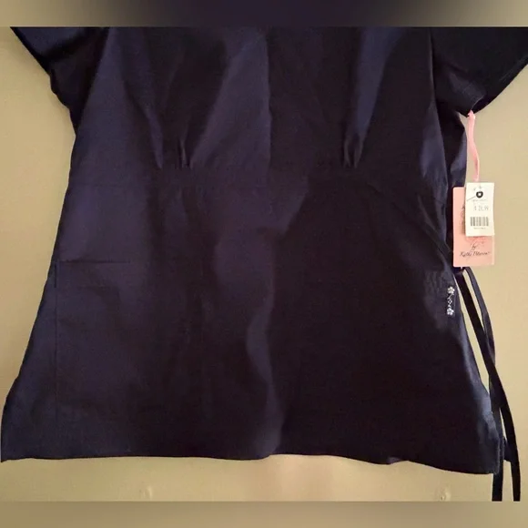 Koi by Kathy Peterson Navy Scrub Top - Picture 3 of 6